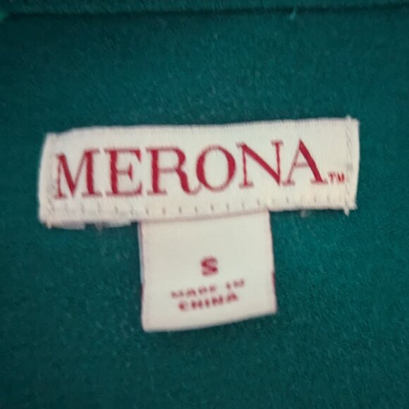 Merino green floral dress - S - Picture 6 of 6